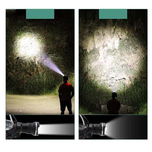 2 LED White Bue Light Head Lamp T6 XPE Torch Zoom Rechargeable Camp Fishing Hike - Picture 15 of 23