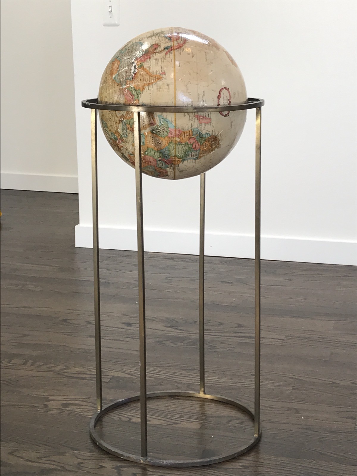 Mid Century Modern Vintage Paul McCobb Replogle World Globe On Brass ...