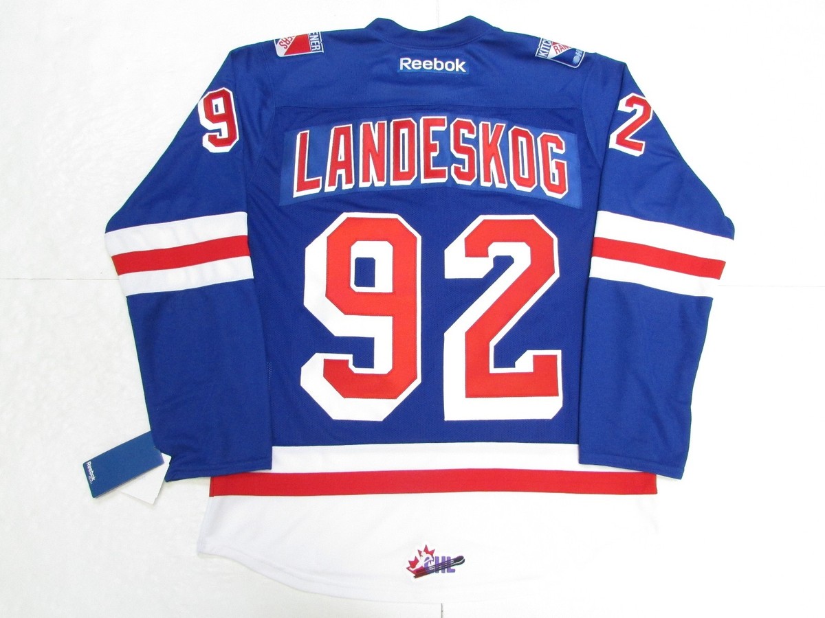 GABRIEL LANDESKOG KITCHENER RANGERS BLUE REEBOK PREMIER 7185