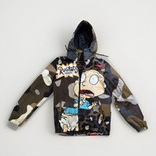 members only x nickelodeon jacket Rugrats Camo Rare Hooded Jacket Size Small