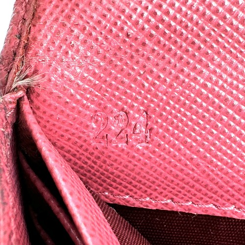 PRADA Long Wallet Milano Fiocco Ribbon Saffiano Leather Deep Pink #A342 - Picture 23 of 24