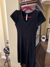 Waggon Paris Black Bodycon Dress Size Medium