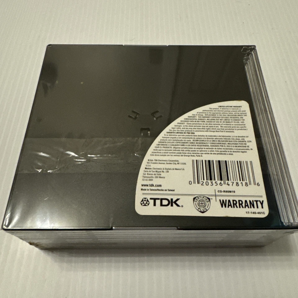 TDK Data CD-R 700MB 80 minute 10-Pack Writable Surface CD-R Sealed Slim Case - Image 2 of 2