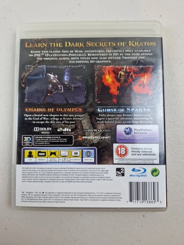 God Of War Collection Volume II - Sony Playstation 3 - VGC CIB PAL - Rare - Bild 2 von 4