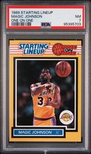 1989 STARTING LINEUP ONE ON ONE MAGIC JOHNSON PSA 7