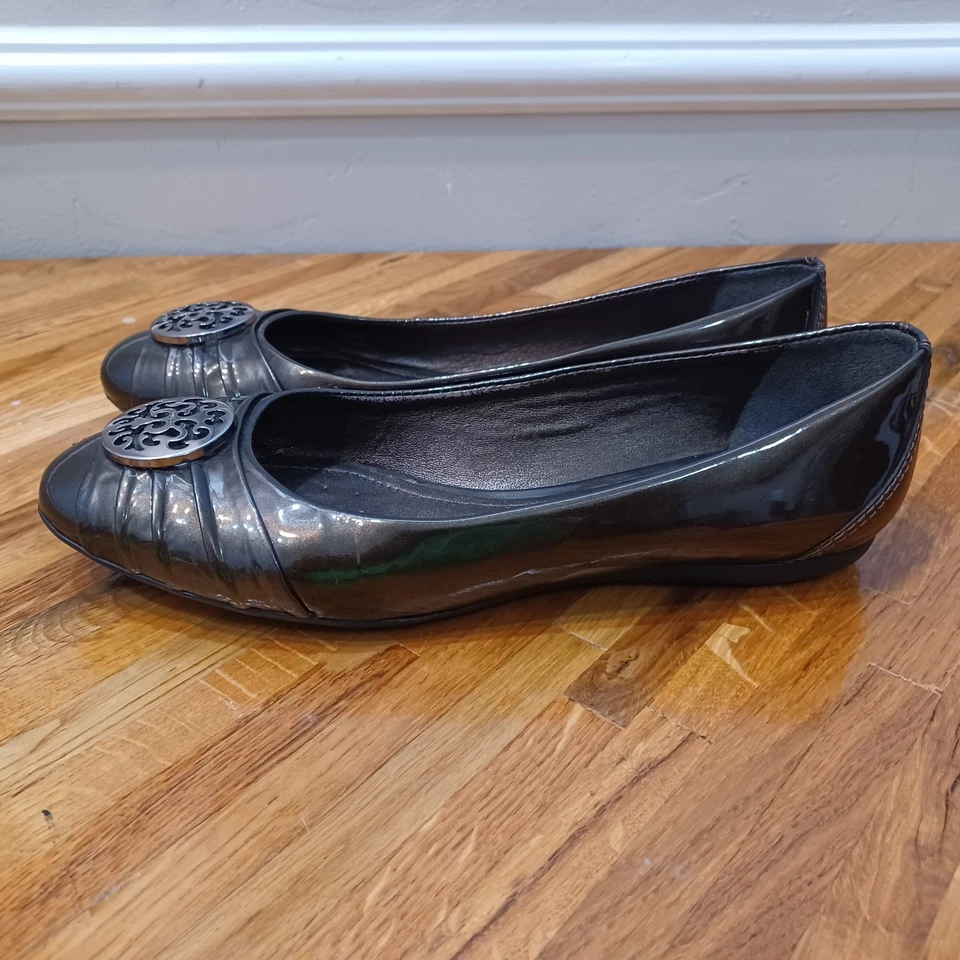 Geox Respira Ballet Pisos Mujer Talla 6US/36EU Charol Bronce Medallón Foto 4 de 4