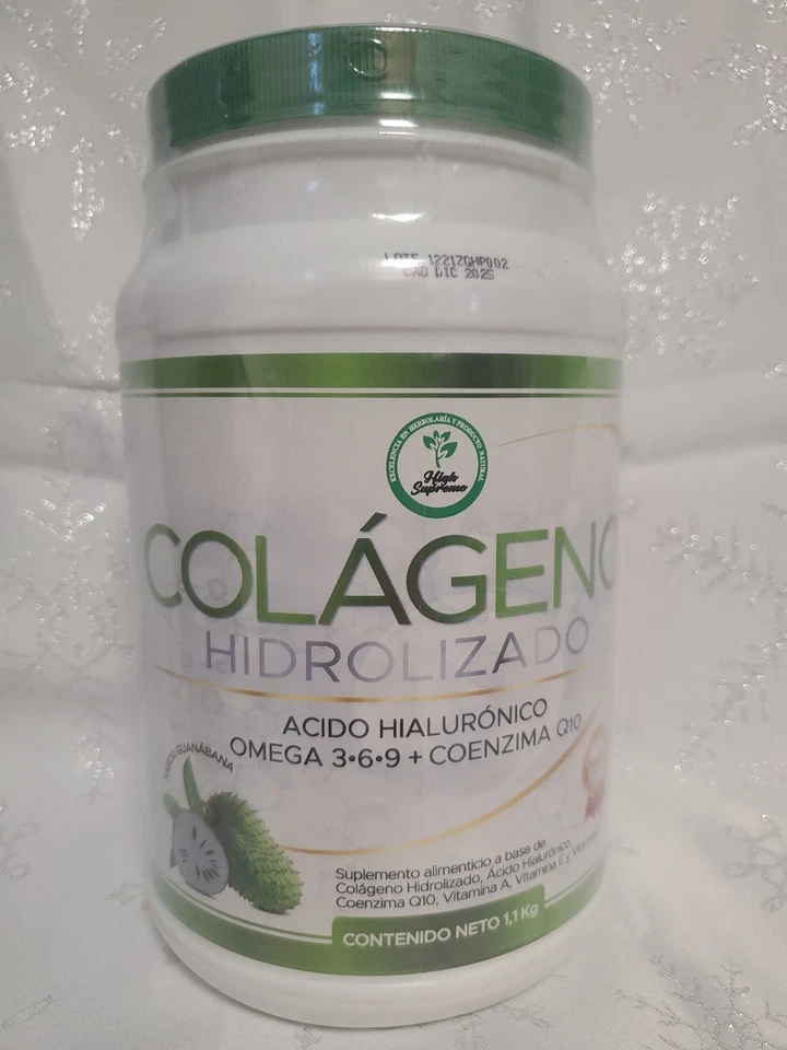 COLAGENO HIDROLIZADO SABOR FRUTO GUANABANA SUPLEMENTO ALIMENNTICIO 1,1KG POLVO - Image 2 of 4