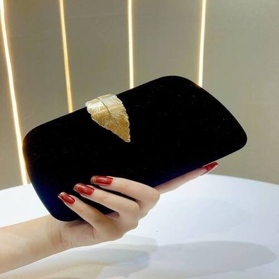 Velvet Evening Clutch Bag Elegant Handbag Small Party Wedding Formal Dress Purse