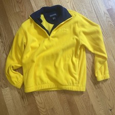 Vintage 90s Yellow Ocean Pacific Fleece Quater-Zip Pullover Size S Mens