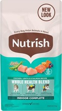 Nutrish Indoor Complete Chicken, Lentils & Salmon Recipe Dry Cat Food, 6 lb. Bag