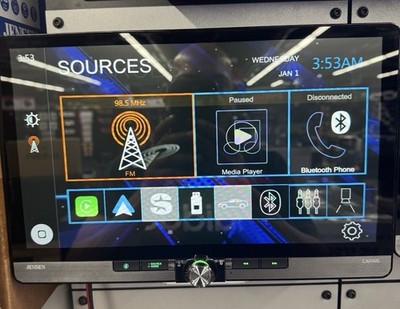 Jensen CAR1415 14'' 1-DIN/2-DIN Multimedia Receiver with CarPlay and Android Auto