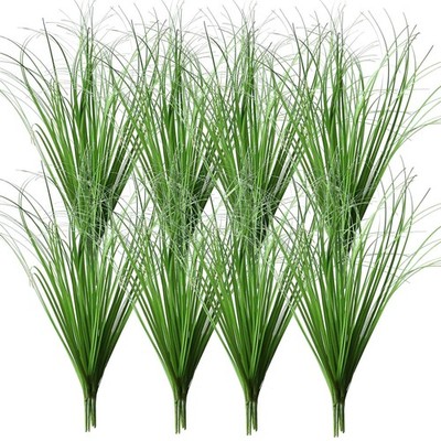24 Pack Bulk Artificial Plants, Fake Greenery Onion Grass Shrubs Flowers Gree...