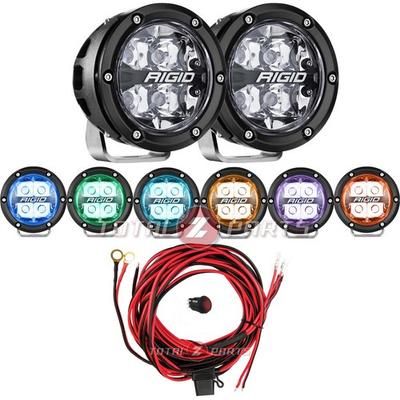 #ad #ad RIGID® 360 Series Spot Beam RGBW 4 inch Round Light Pods w Brackets Wiring $459.99