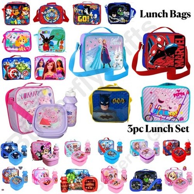 Kinder Kids 3-teiliges Schulbrotzeitset oder Brotzeittasche Bing Dinosaurier Paw Patrol Frozen