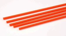 Plastruct (bulk of 5) Rod Round Fluorescent Red 5/32 (5) - Model Scratch