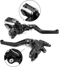 Universal 7/8'' Motorcycle CNC Brake Clutch Master Cylinder Reservoir Lever Set