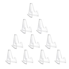 10 Pack Acrylic Coin Display Stands, 2.2" Mini Clear Easel Holder for Challen...