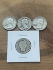 Lot Of Four 90% Silver Quarters-Washington 1962-D, 1943, 1962-D &  Barber 1893