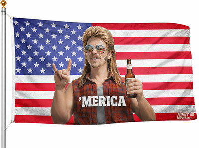  Merica Patriotic USA Flag 3x5 ft Funny American Beer Man Cave Banner Joe Dirt