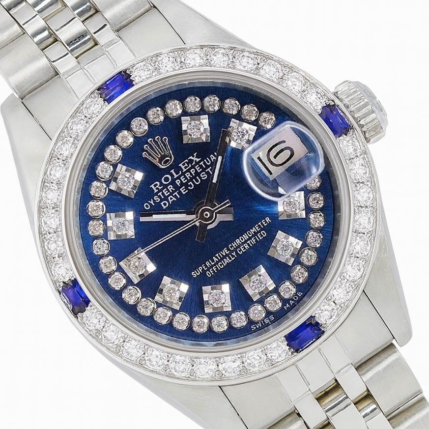 Rolex Datejust Stainless Steel Blue String