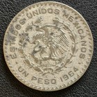 1964 Mexico 1 Peso Jose Maria Morelos .100 Coin Silver, Un Peso Plata .100.