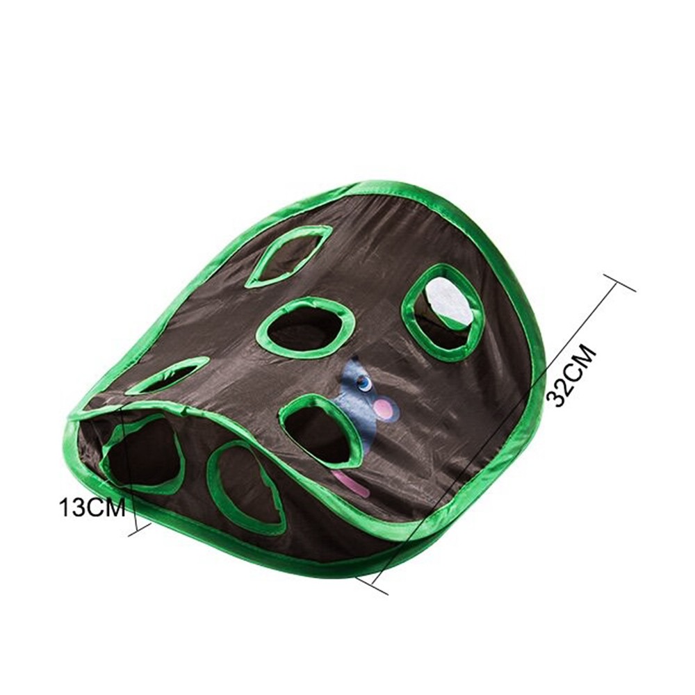 *Hide And Seek Mouse Cat Toy 9 Holes Interactive Pet Cat Teaser Trainning With B