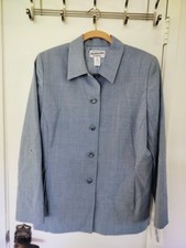 Deadstock Vintage Pendleton 100 Virgin Wool Blazer Light Blue 12 Made in USA