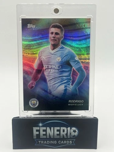 2024 Topps Manchester City Team Set Rodri #26 Midfielder Gold 1/1