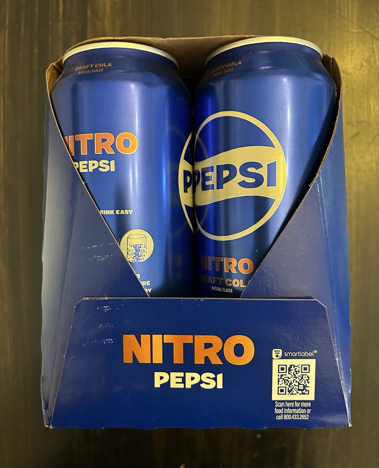 Pepsi Nitro Draft Cola 4 PACK 13.65 OZ Discontinued Collector EXP RARE