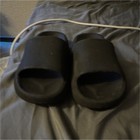Men's Black Slide Sandals Open Toe Single Strap Slip-On Casual Solid — photo 1