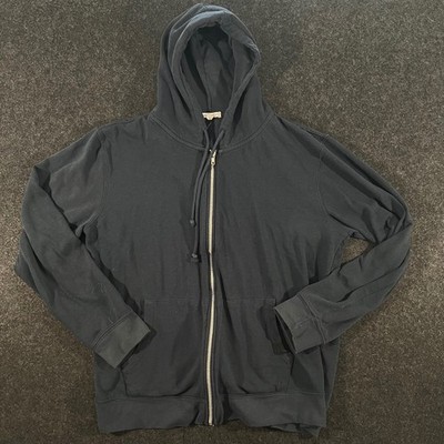Threads 4 Thought Zip Hoodie Mens Large Black Sustainable Casual Fleece