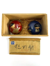 Japanese Kokeshi Dolls Nin no Tamago Eggs of Benevolence Vintage Japan w/ Box
