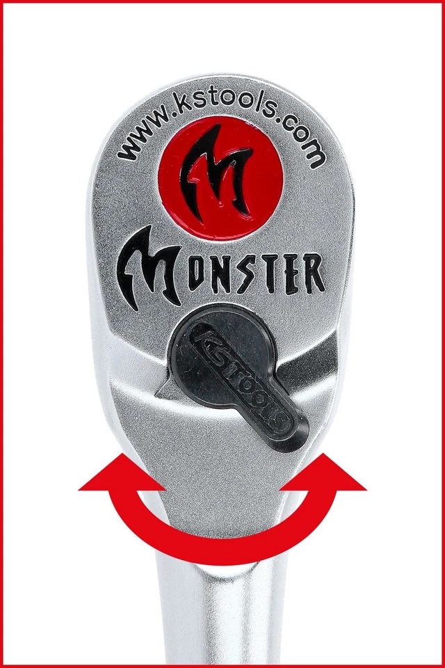 KS TOOLS 1/2" Monster Teleskop-Umschaltknarre, 100 Zahn - Bild 3 von 4