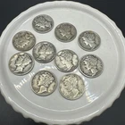 Mercury Head Dimes Lot (10)