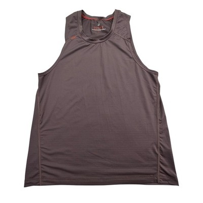 Rhone Shirt Mens Medium Brown Performance Workout Tank Top Running Vented