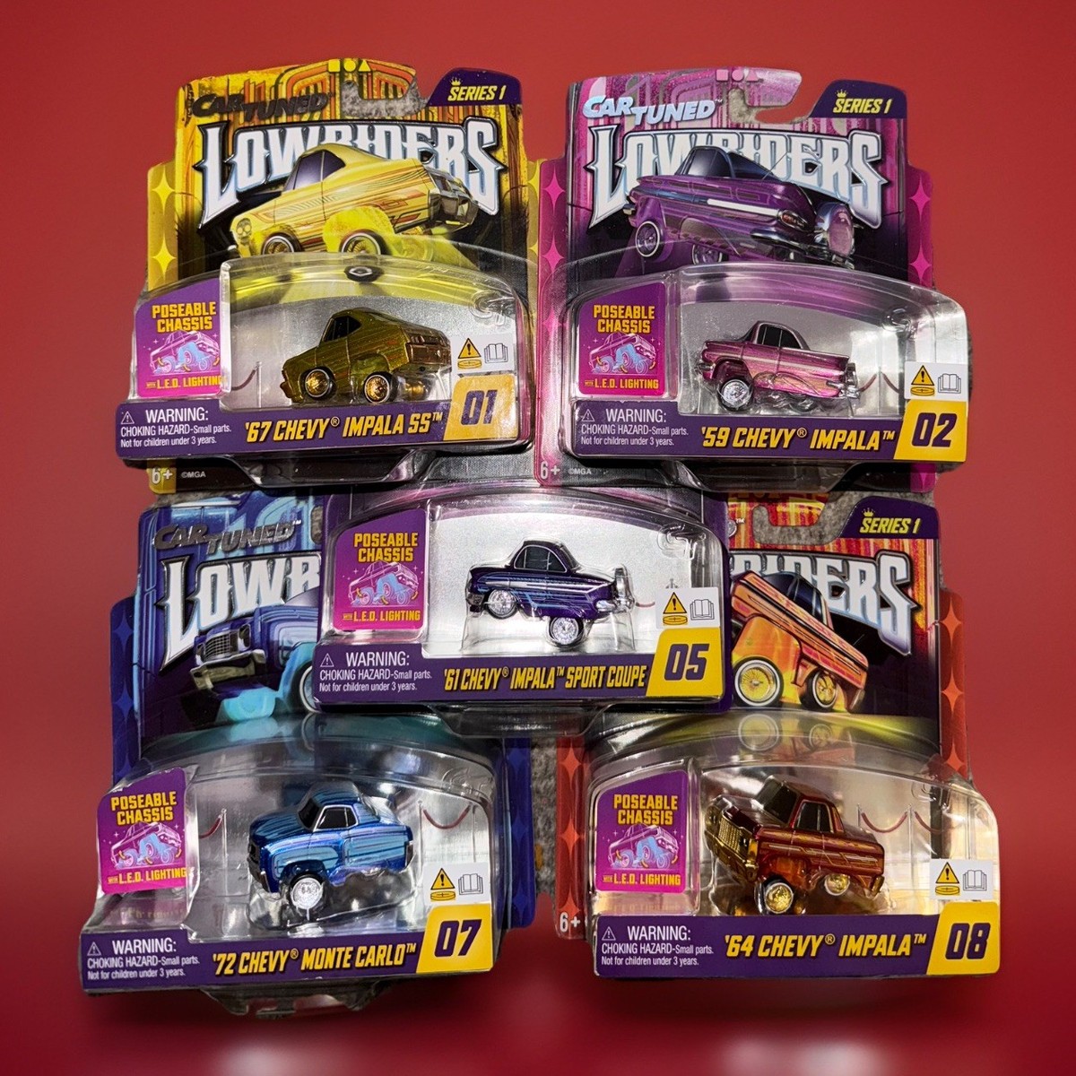 Car Tuned Entertainment Series 1 Lowriders Set Of 5-NEW IN BOX #1
