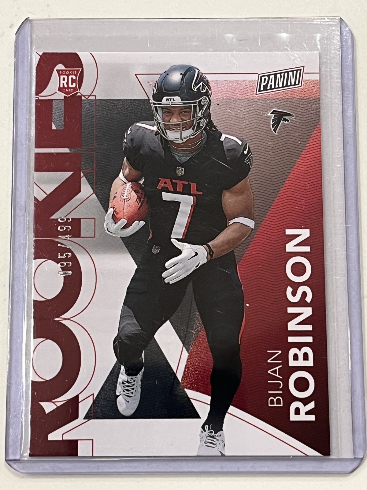 2023 Panini The National Rookies Bijan Robinson Rookie 95/499 Atlanta Falcons