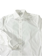 Suitsupply Formal Shirt French Cuff Men s 38 White Slim Fit Egyptian Cotton