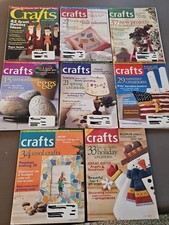 CRAFTS Magazine- Lot of 8 from 2001-2002 All Patterns are Included and UNCUT