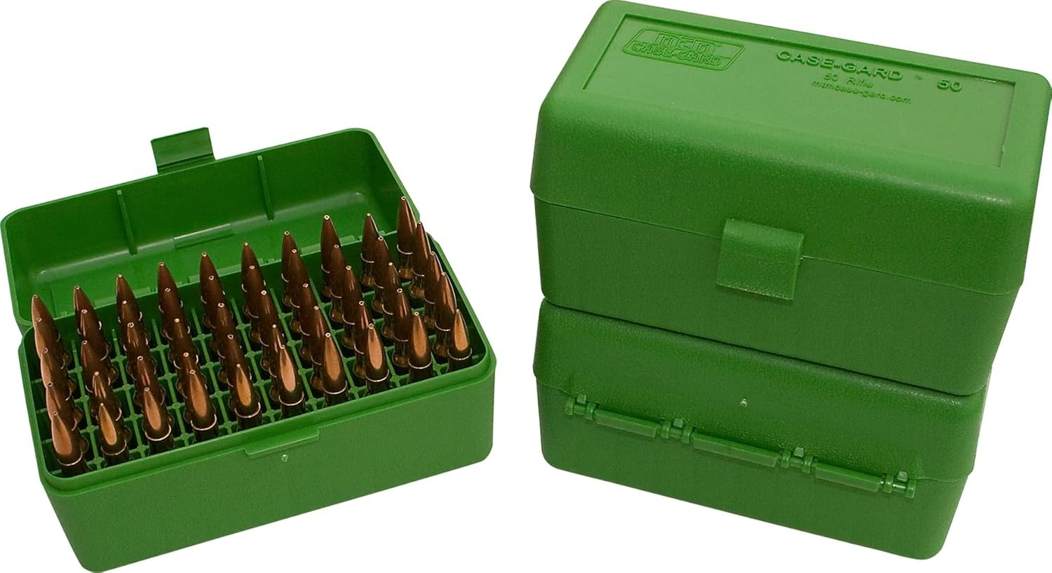MTM 50 Round Flip-Top Rifle Ammo Box 270 Win 280 Rem 30-06 Green 