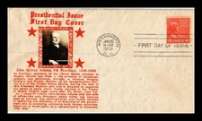 DR JIM STAMPS US COVER JOHN QUINCY ADAMS PRESIDENTIAL SERIES FDC CROSBY PHOTO
