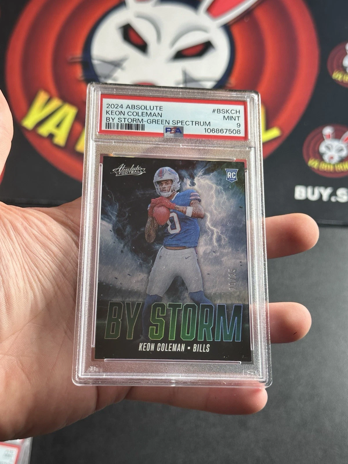 Keon Coleman Panini Absolute By Storm #BSKCH Green Spectrum