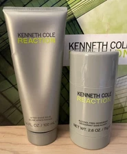 Kenneth Cole Reaction Alcohol Free Stick Deodorant & After Shave Balm men's Set2