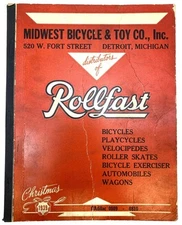 original Midwest Bicycle & Toy Co ROLLFAST CATALOG Skates Wagons Pedal Cars