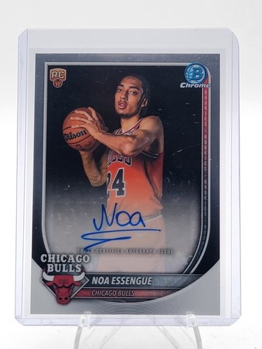 NOA ESSENGUE 2025-26 BOWMAN CHROME ROOKIE AUTOGRAPH RC AUTO #BCA-NE BULLS Q7580