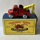 Vintage Matchbox 13 A Moko Lesney Bedford Wrecker Tow Truck Red w/ Original Box