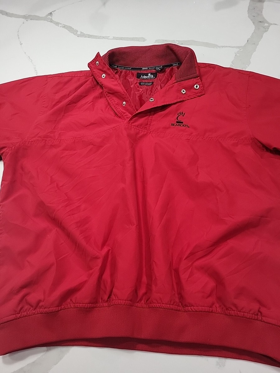 Ashworth Cincinnati Bearcats Weather Systems Red Jacket Size Large
