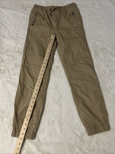 Gap Kids Boys Brown Cotton Elastic Waist Canvas Jogger Pants Size XL Warm Cozy - Picture 2 of 12