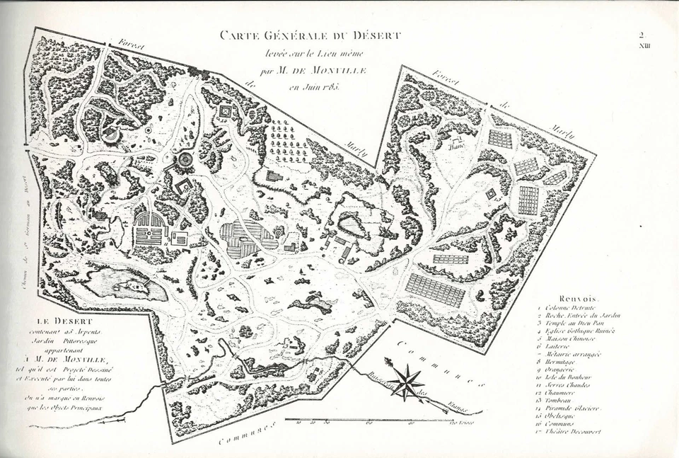 XIIIe Cahier des Jardins Anglo-Chinois: Désert de Retz. 1785. Reprint 1973. RARE - Image 3 of 4