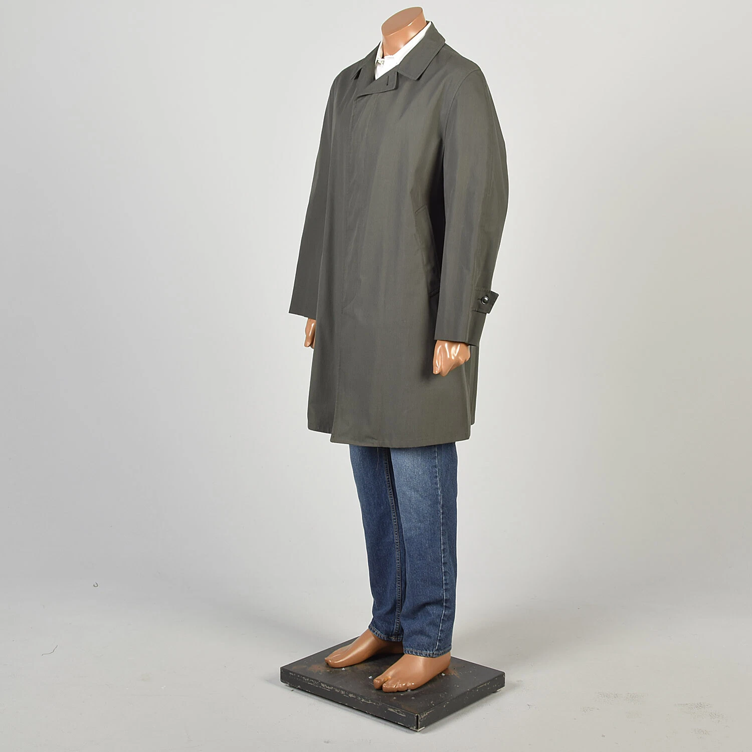  1960s lightweight rain coat yellow plaid casual jacket